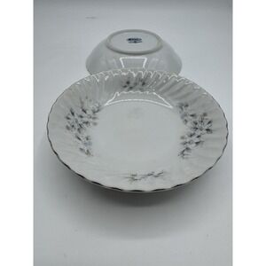 Mikasa Fine China La Fleur Bleu #455 Pattern Saucer X 2‎